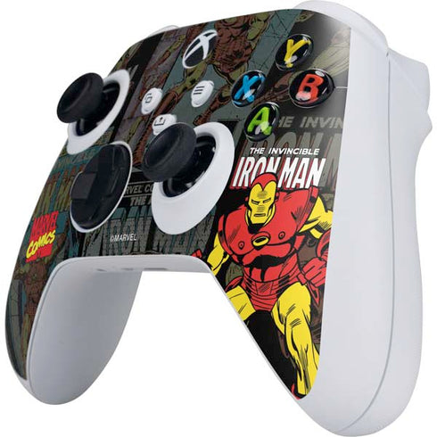 Marvel Classic Comics Iron Man Action Vintage Xbox Series S Controller Skin